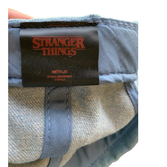 Stranger Things Sci-Fi TV Show Chambray Cap Hat Netflix Official Strapback Denim - Picture 4 of 5